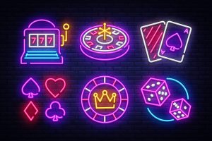 slots, neon signs, slot machine